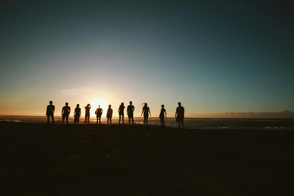 group sunset