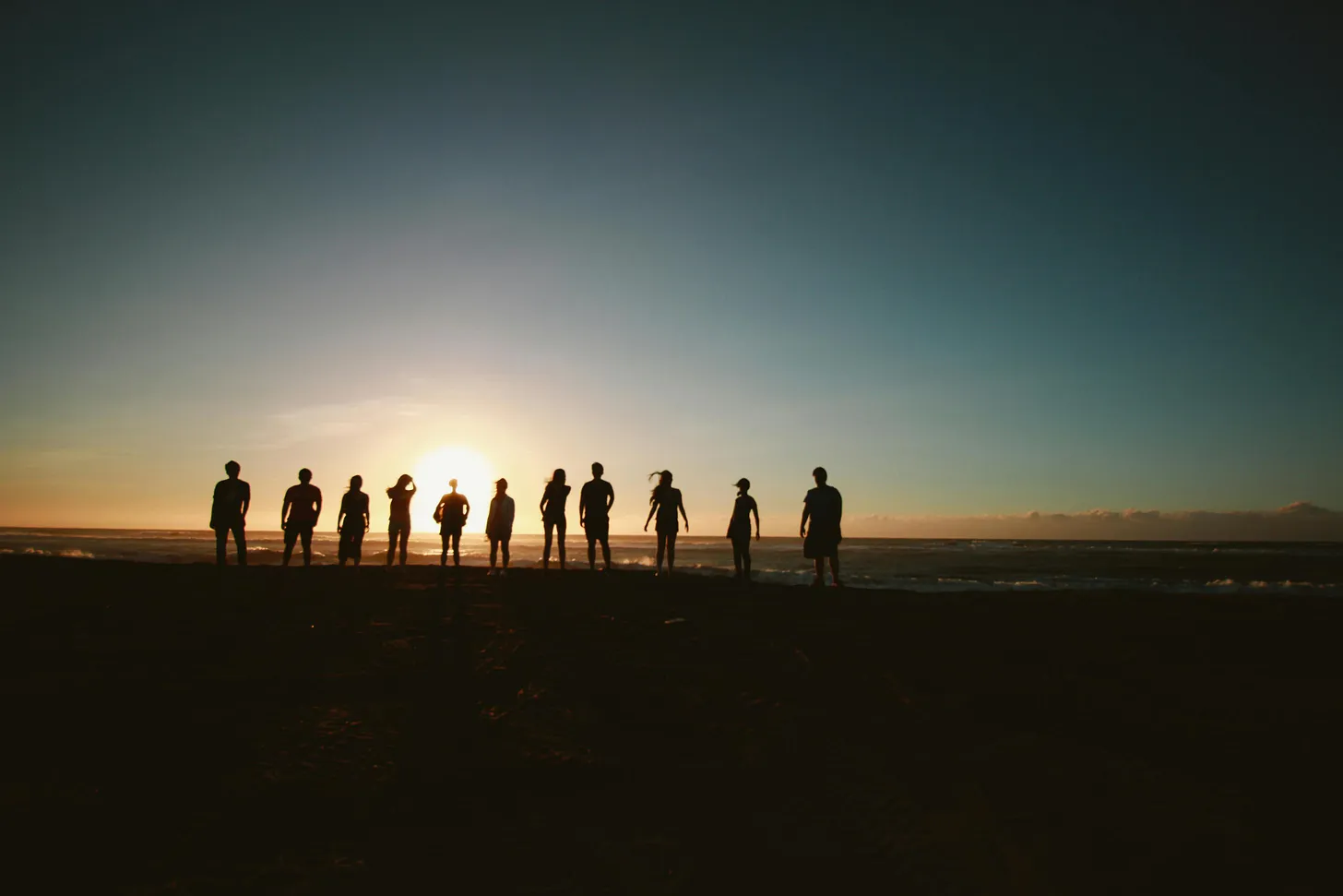 group sunset